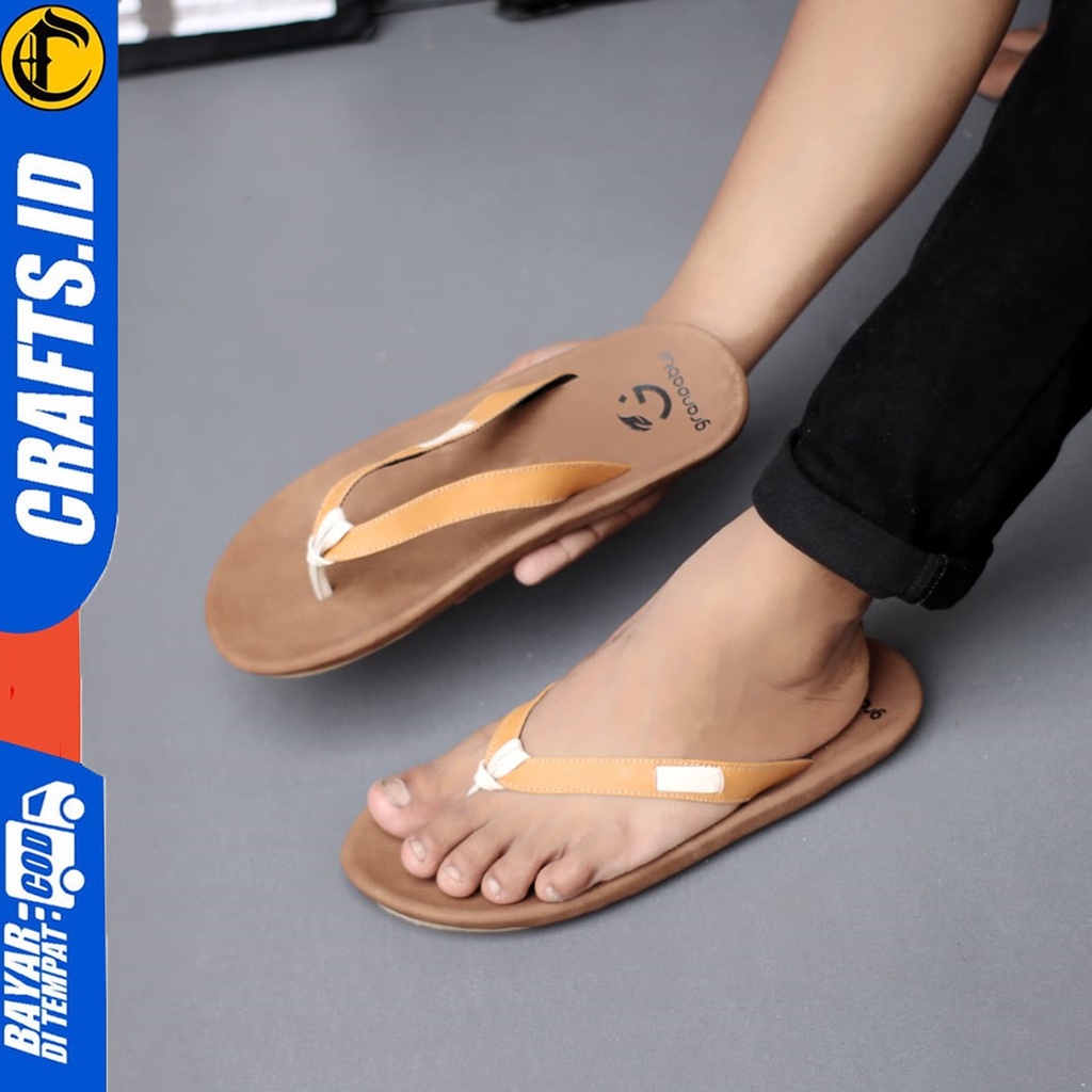 Sandal Jepit Pria Kulit Asli Crafts Raydric
