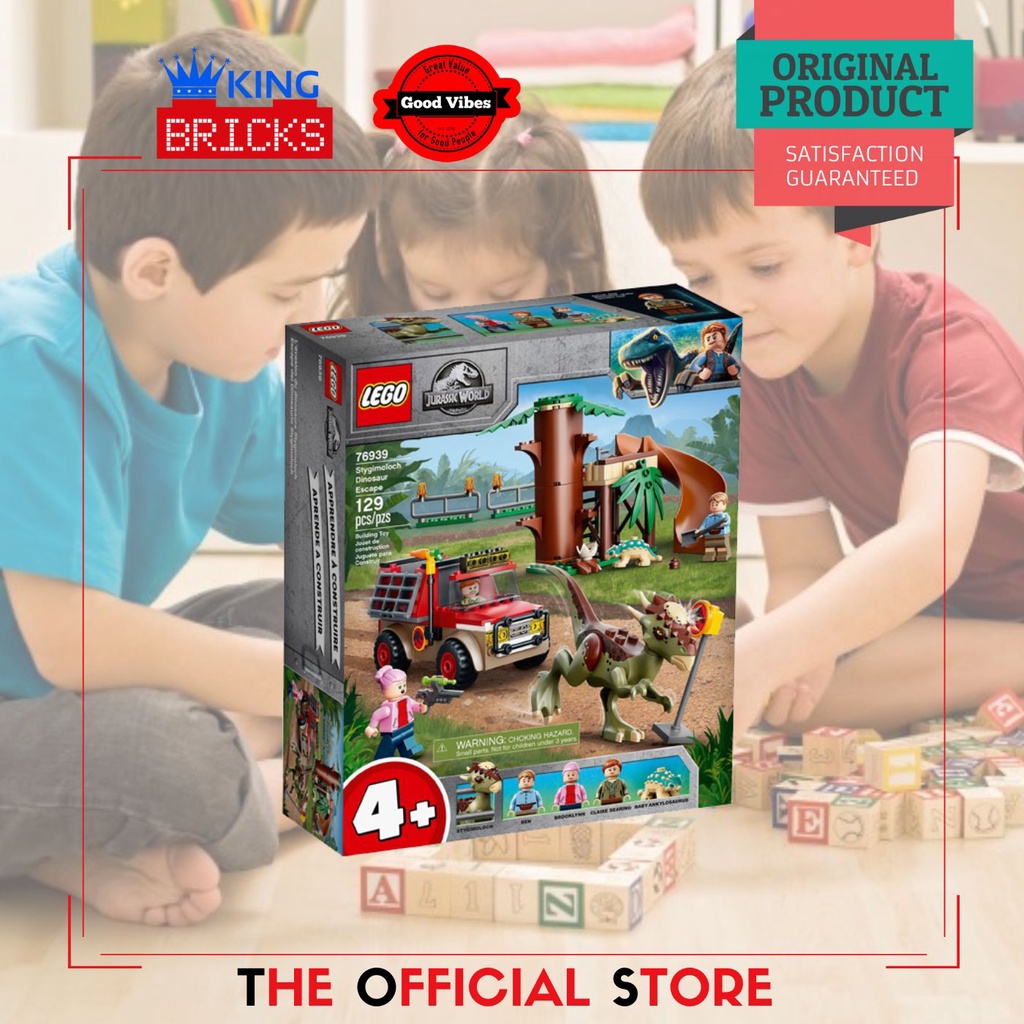 LEGO Original JURASSIC WORLD 76939 Stygimoloch Dinosaur Escape  - Mainan Anak Dinosaurus Dino Ben Cl