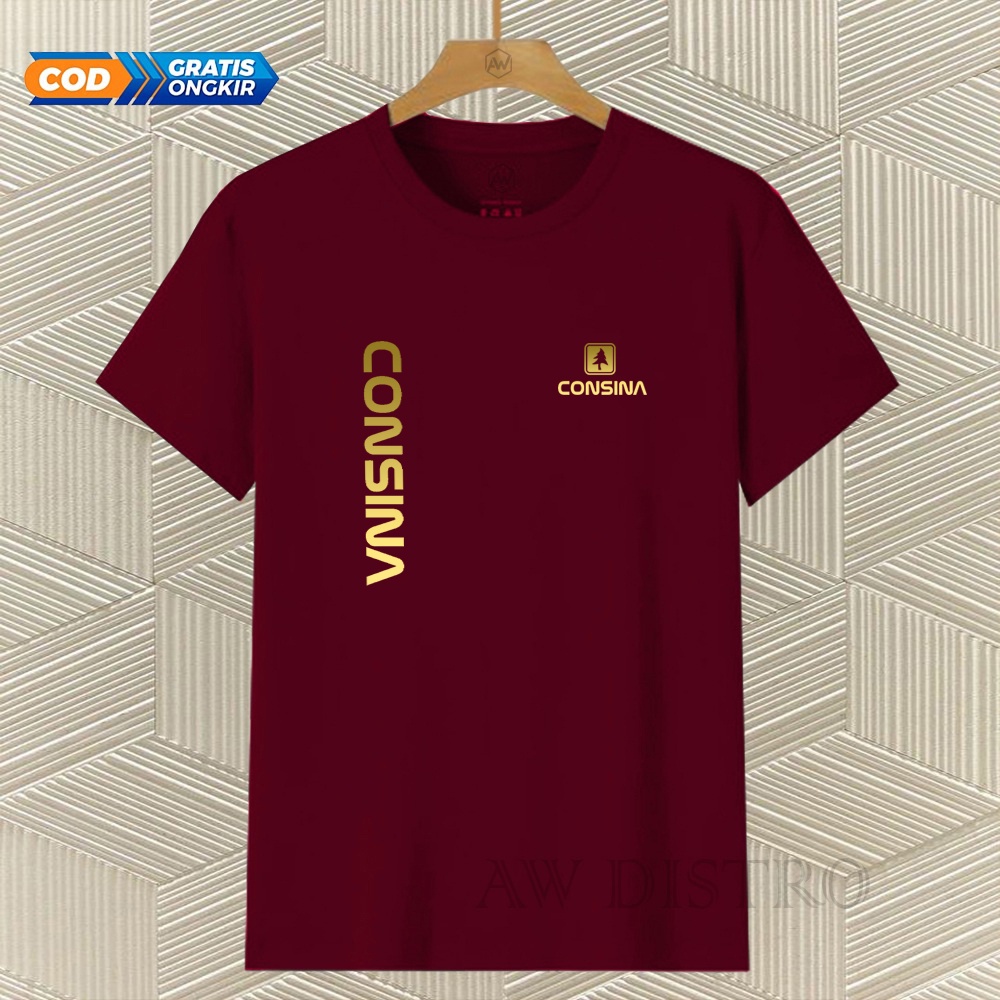 COD Baju Kaos Distro Csn Kirka Text Gold  Premium Quality Lengan Pendek