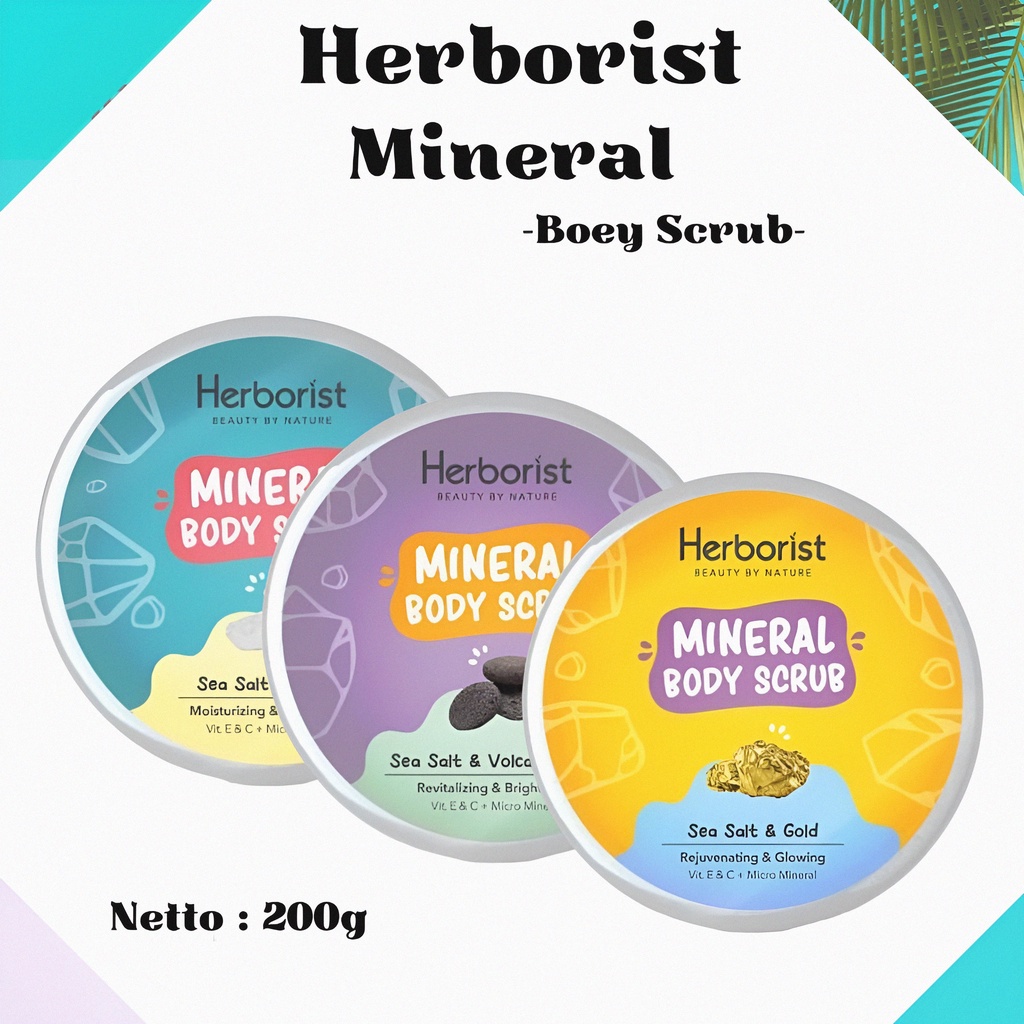 Herborist Mineral Body Scrub 200gr / Scrub Badan