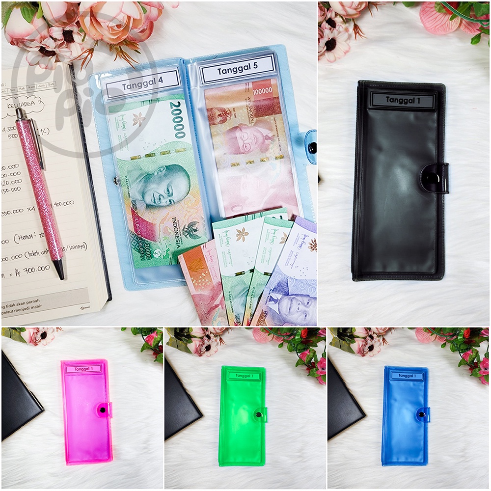 Dompet Pengatur Keuangan Bulanan | Dompet Panjang Organizer Keuangan 32 Slot Uang