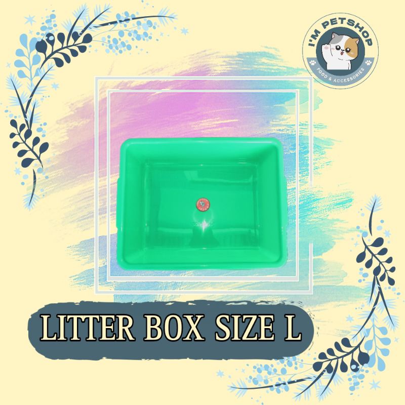 BOX PASIR SIZE L - BOX PASIR KUCING - BOX PASIR PUP KUCING - BOKS PASIR