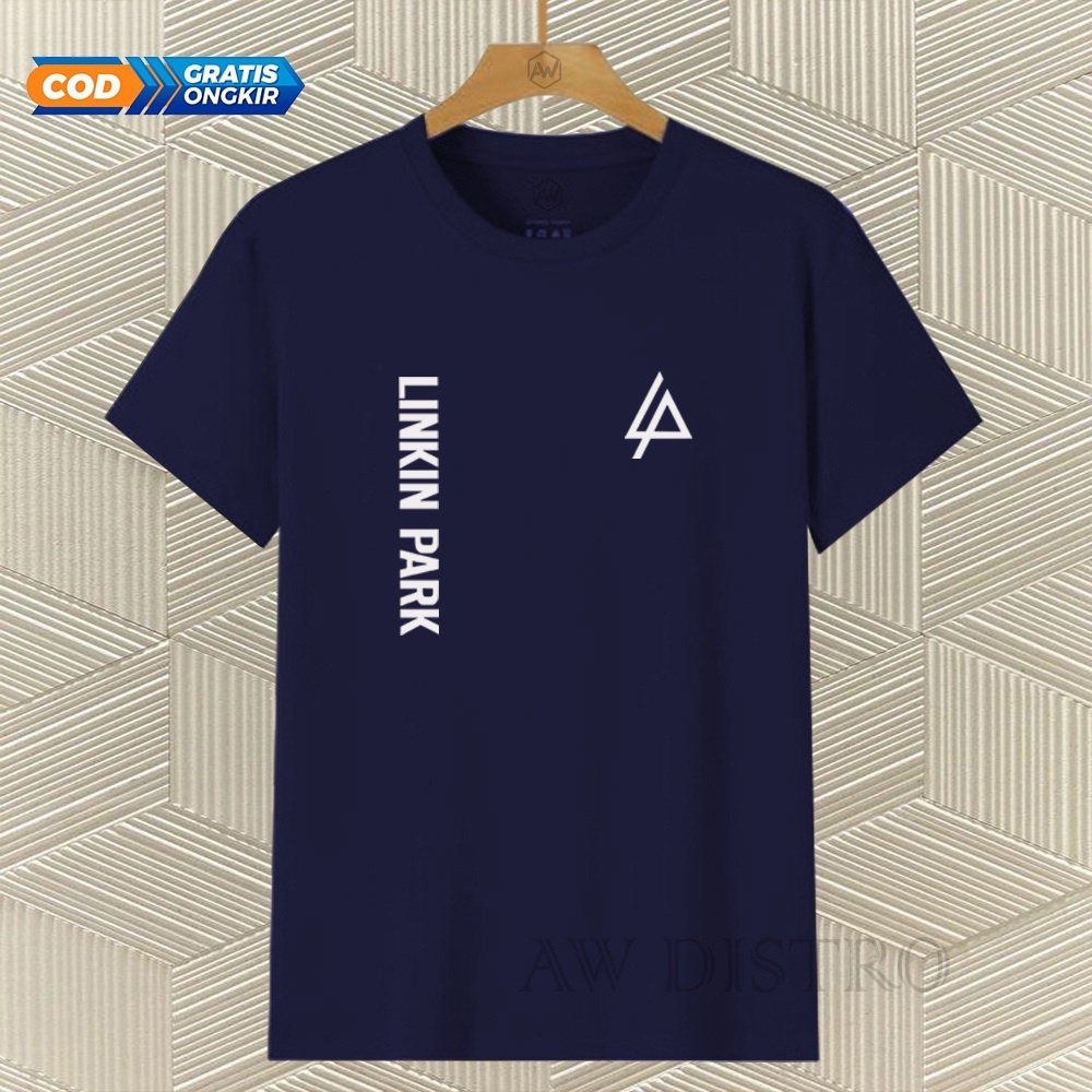 COD Baju Kaos Distro lp kirka Text Putih Premium Quality Lengan Pendek