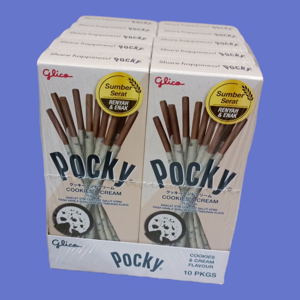 

Pocky Cookies & Cream Stick Biscuit 20g [10 box/pack]