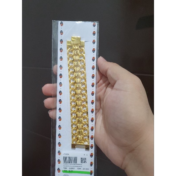 gelang sisiknaga arab lebar emas
