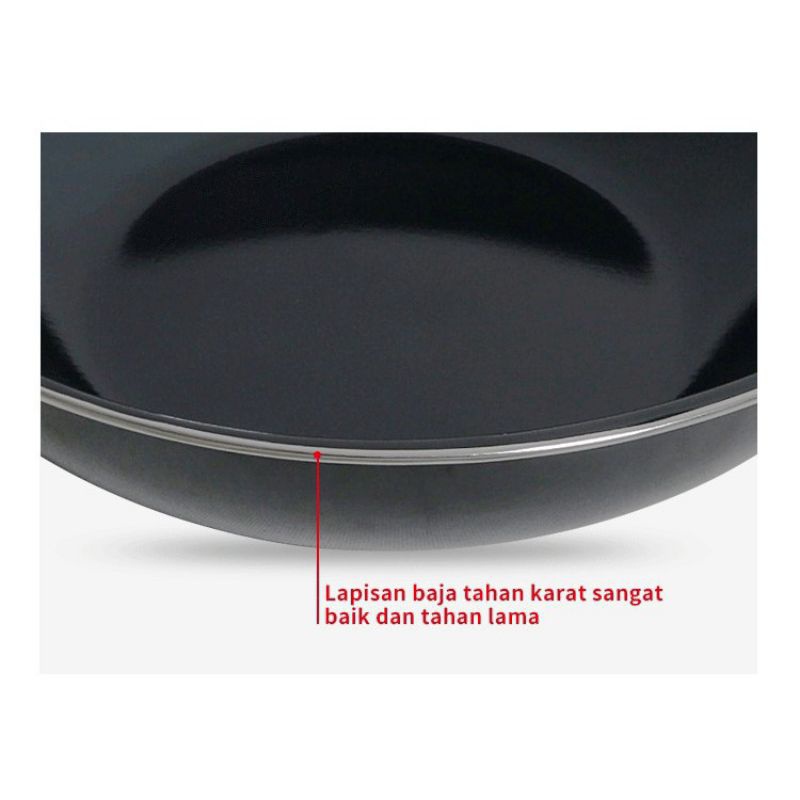 Promo Wajan Enamel Gagang / Enamel Kuping Anti diameter 32 cm