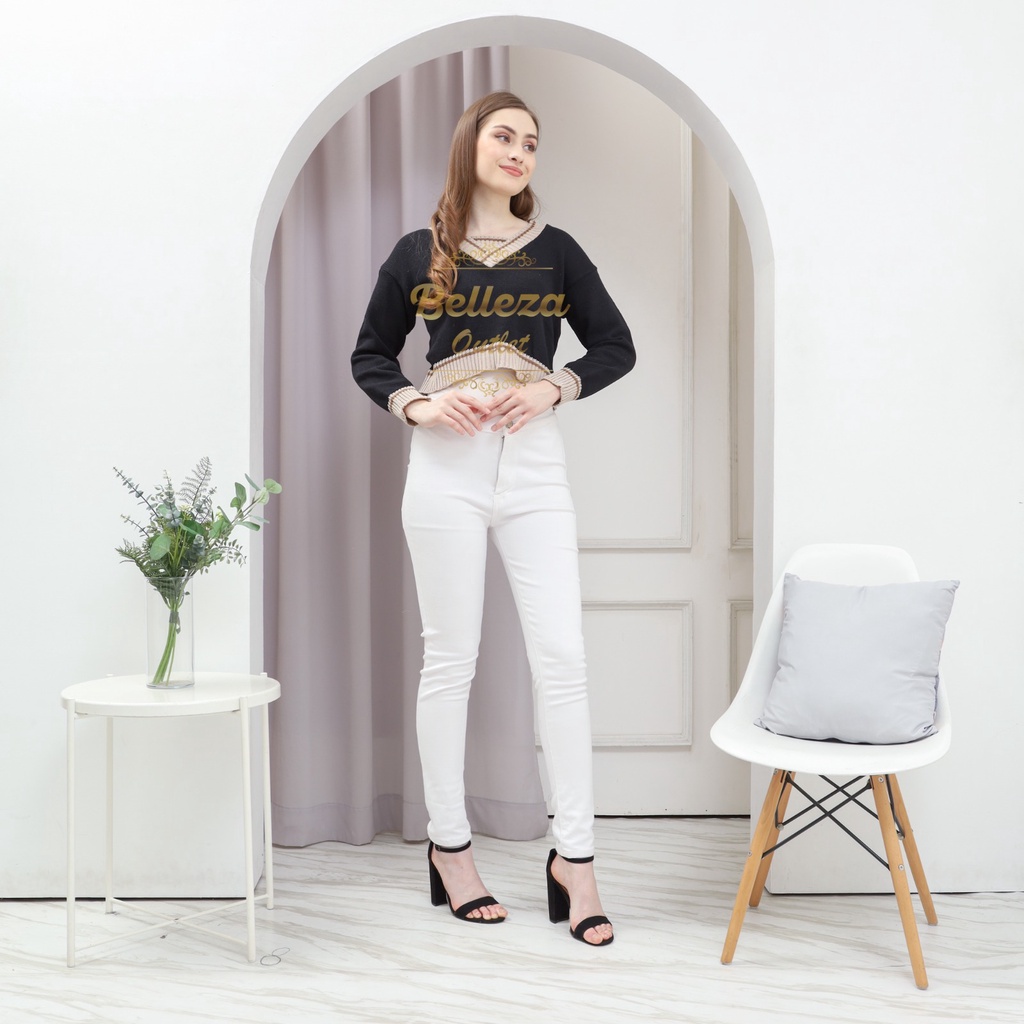 Belleza Outlet baju rajut Cardigan rajut atasan wanita Knit Julie