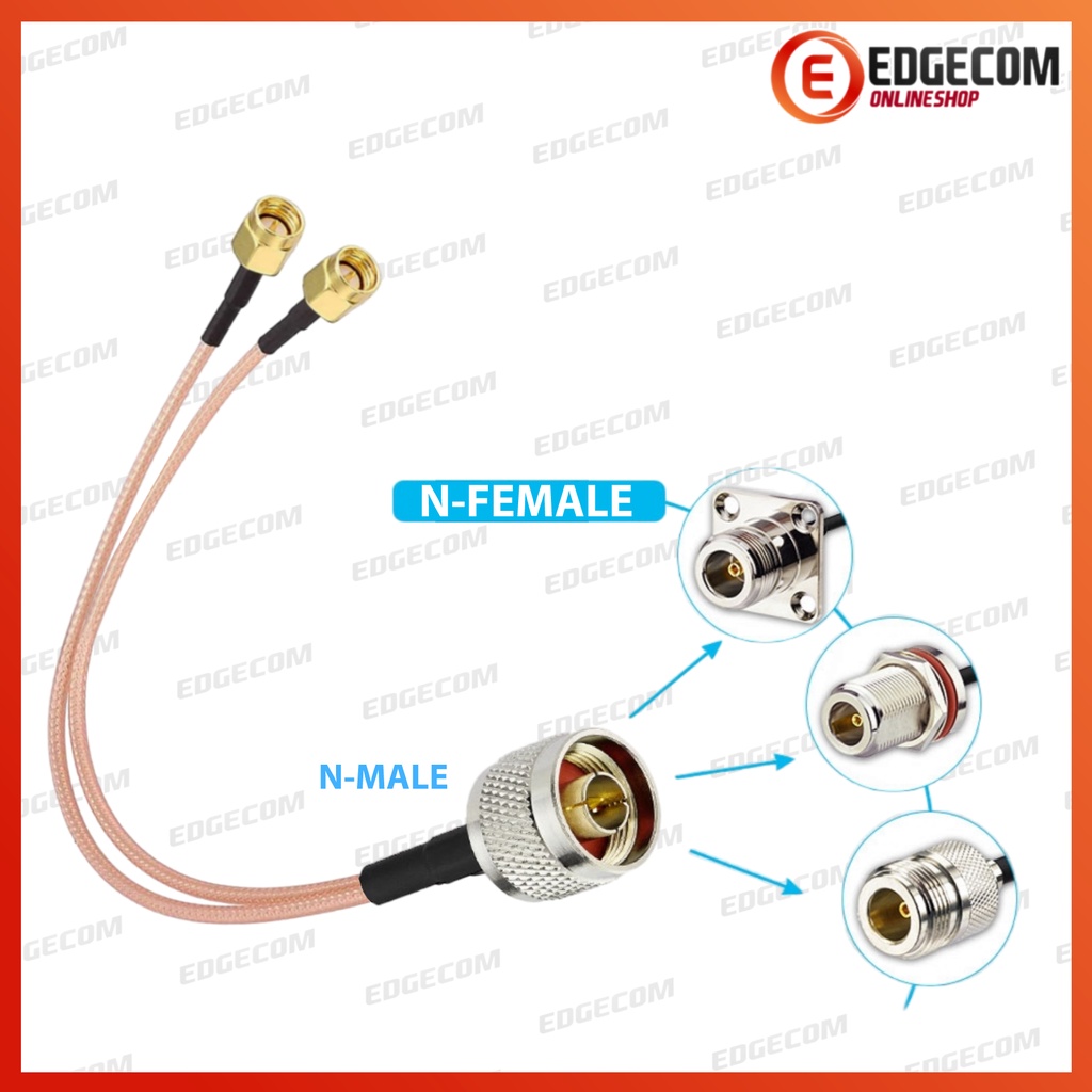 Pigtail N Male to Dual SMA Male untuk Modem Router Orbit Star 3 Z1 PRO RG316