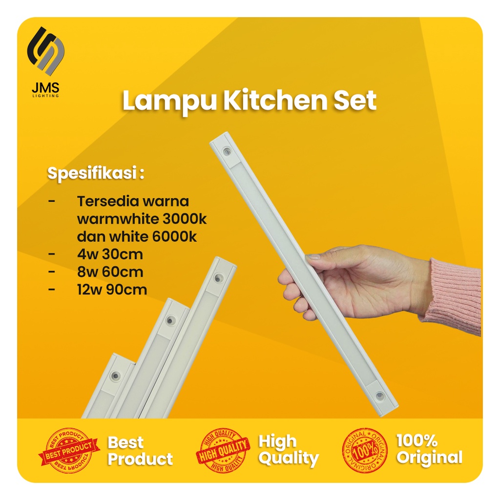 Lampu LED Kitchen Set 4W 8W 12W untuk Kabinet Dapur Tersedia Warna Kuning dan Putih