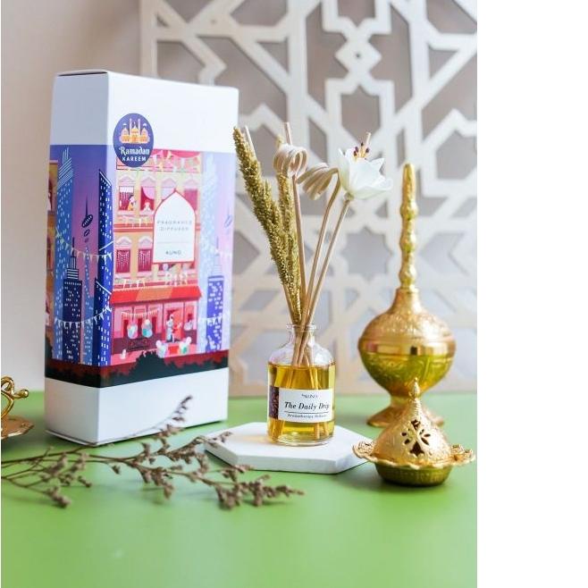 COD⭐-Wood Flower Reed Diffuser / Pengharum Ruangan Aromaterapi / Hadiah Souvenir