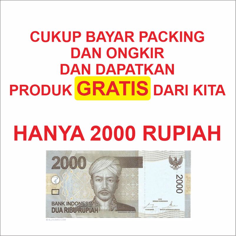 

Tambahan Packing 2000 rupiah, (program cuci gudang)