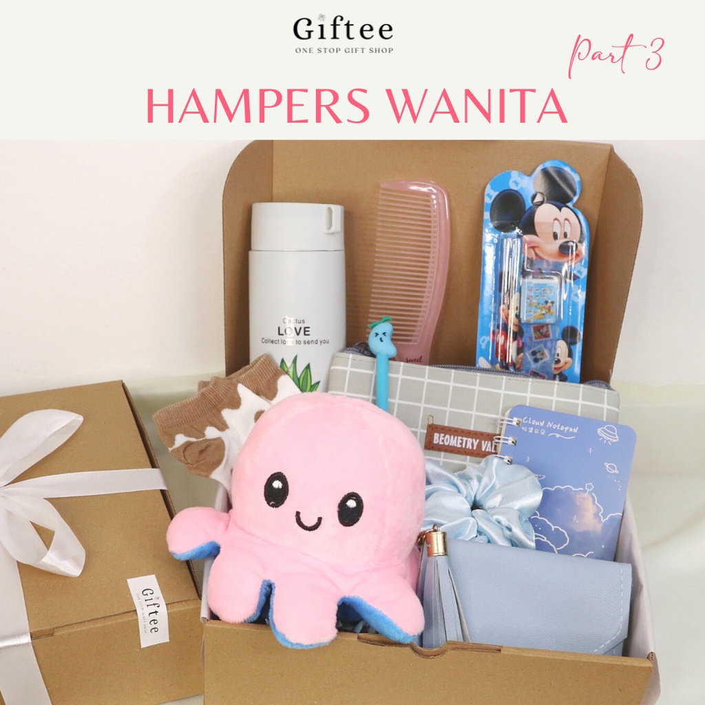 

HAMPERS CEWEK WANITA FIONA KADO ULTAH ULANG TAHUN BIRTHDAY BONEKA DOMPET NOTE BOTOL MINUM CEWE PACAR SAHABAT TEMAN GIFT BOX HADIAH PAKET SIDANG SEMPRO SEMINAR PROPOSAL WISUDA GRADUATION MURAH ANNIVERSARY SOUVENIR KADO VALENTINE HARI KASIH SAYANG