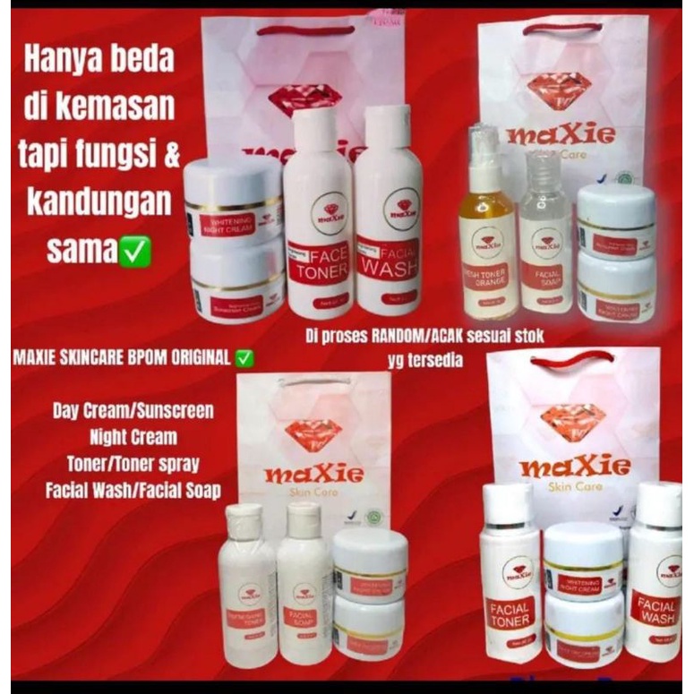 MAXIE GLOW BPOM KEMASAN TERBARU/MAXIE SKINCARE/