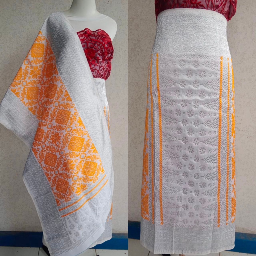 Songket Palembang Asli Tenun Tangan | Permata Kuning  Kristal Permata Berlian | Limited Edition