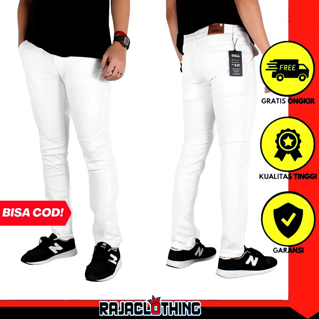 RCL - Celana Chino Putih Panjang Pria Original Uvall / Celana Chino Cowok Skinny Murah / Chino Cowok Cowo Murah TERLARIS / Celana Chino Mocca Moka Cinos Coklat Cinos Kerja Slimfit/Terlaris Celana Cinos Original Pria Slimfit Strech Murah