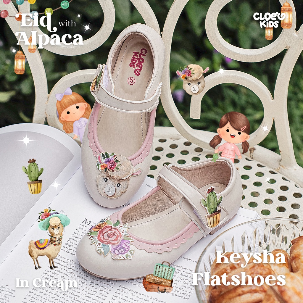 CLOEVKIDS - Keysha Sepatu Flatshoes Ballet Anak Perempuan - Alpaca Series