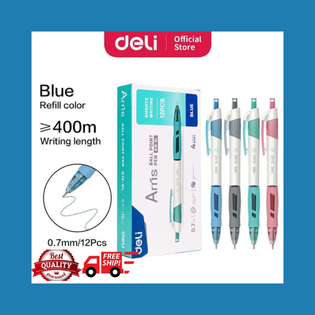 

PENA BALLPOINT DELI Q18 BLUE (12)