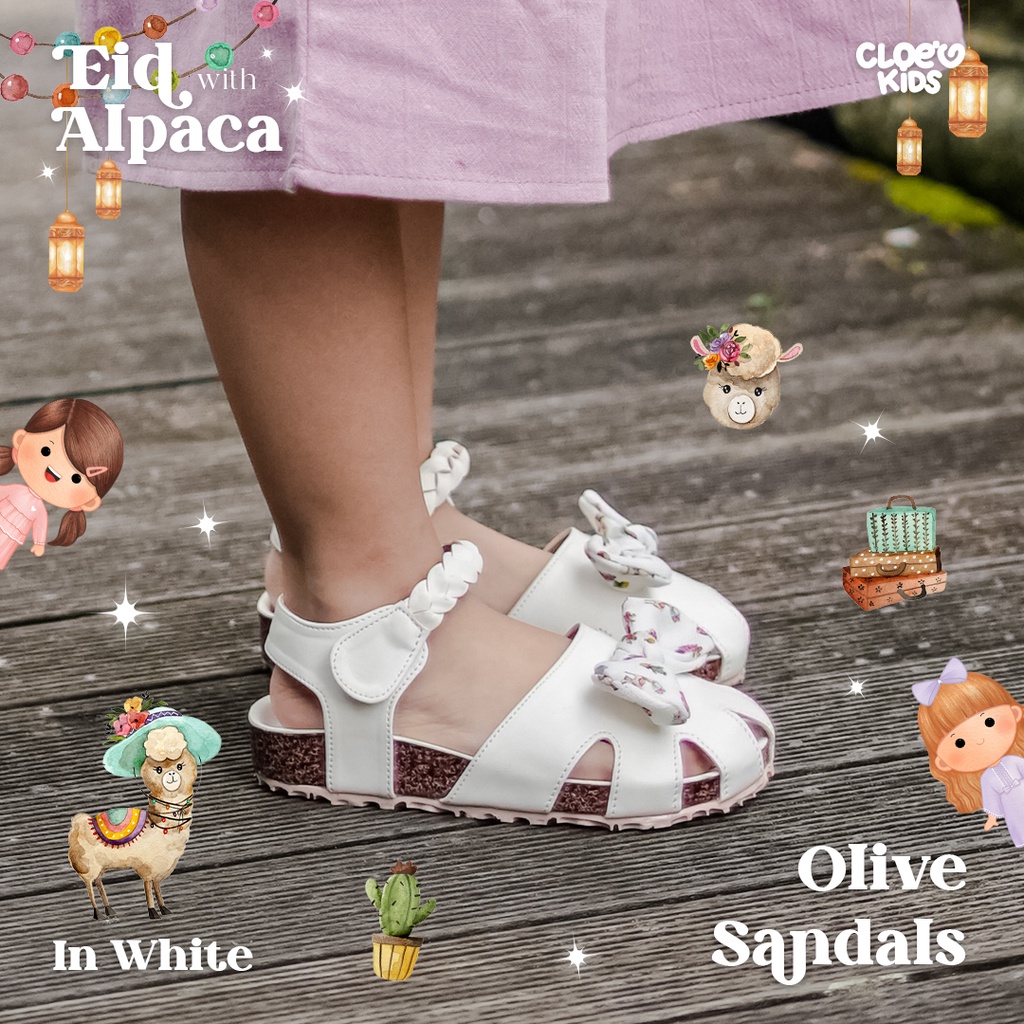 CLOEVKIDS - Olive Sepatu sandal anak perempuan - Alpaca Series