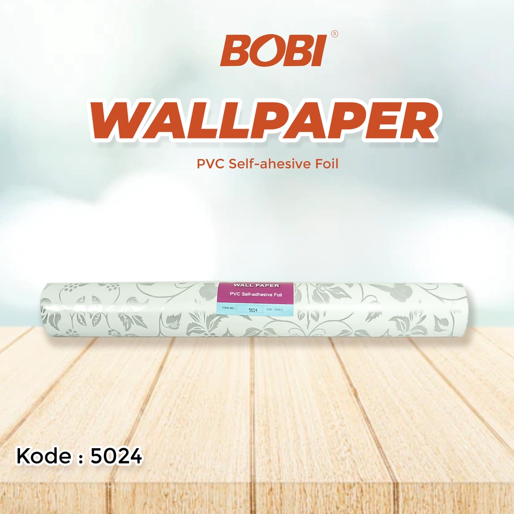 Wallpaper Sticker Motif Bunga Abu 5024 // Wallpaper Sticker Termurah // Wallpaper New