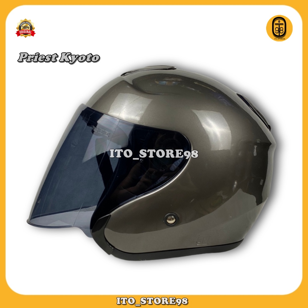 Helm Sepeda Motor Half Face Tipe Dyr Osaka / Kyt Kyoto / West Najima Helem Original Priest Untuk Pri