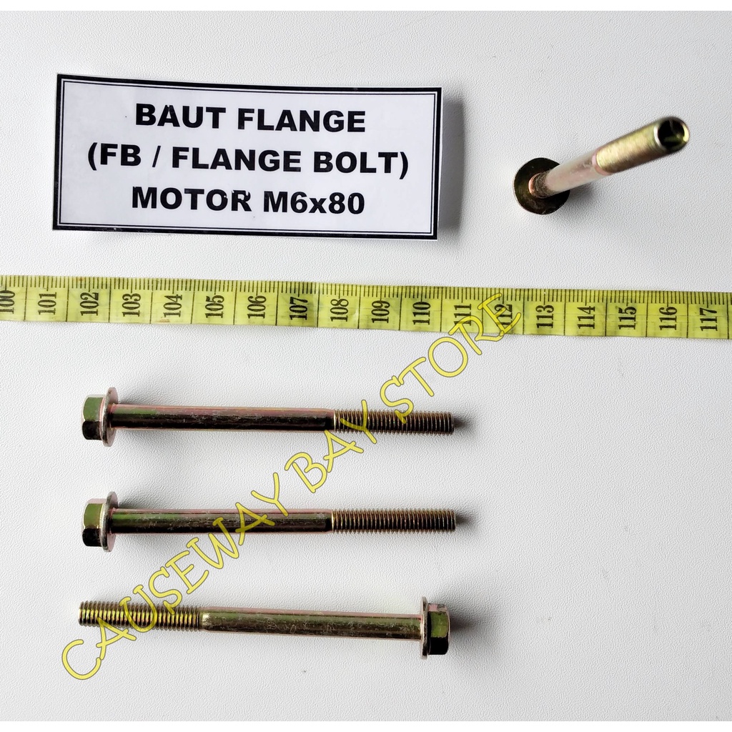 BAUT FLANGE ( FLANGE BOLT ) MOTOR M6 X 80