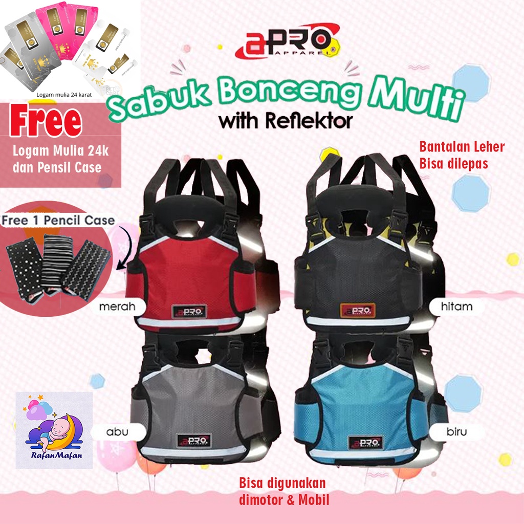 [FREE PENSIL CASE] Sabuk bonceng anak APRO sabuk kerkendara sabuk boncengan anak apro multifungsi