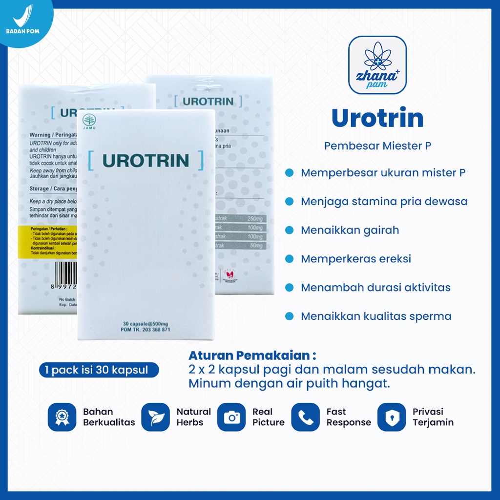 UROTRIN Original pembesar Miester P Penambah Stamina Pria