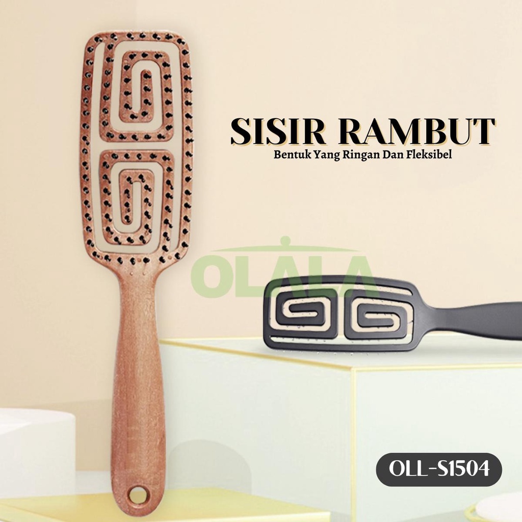 SISIR RAMBUT MOTIF GAGANG PETAK / OVAL SISIR RAMBUT ANTI KUSUT OLL-BTS1504 / OLL-BTS1505