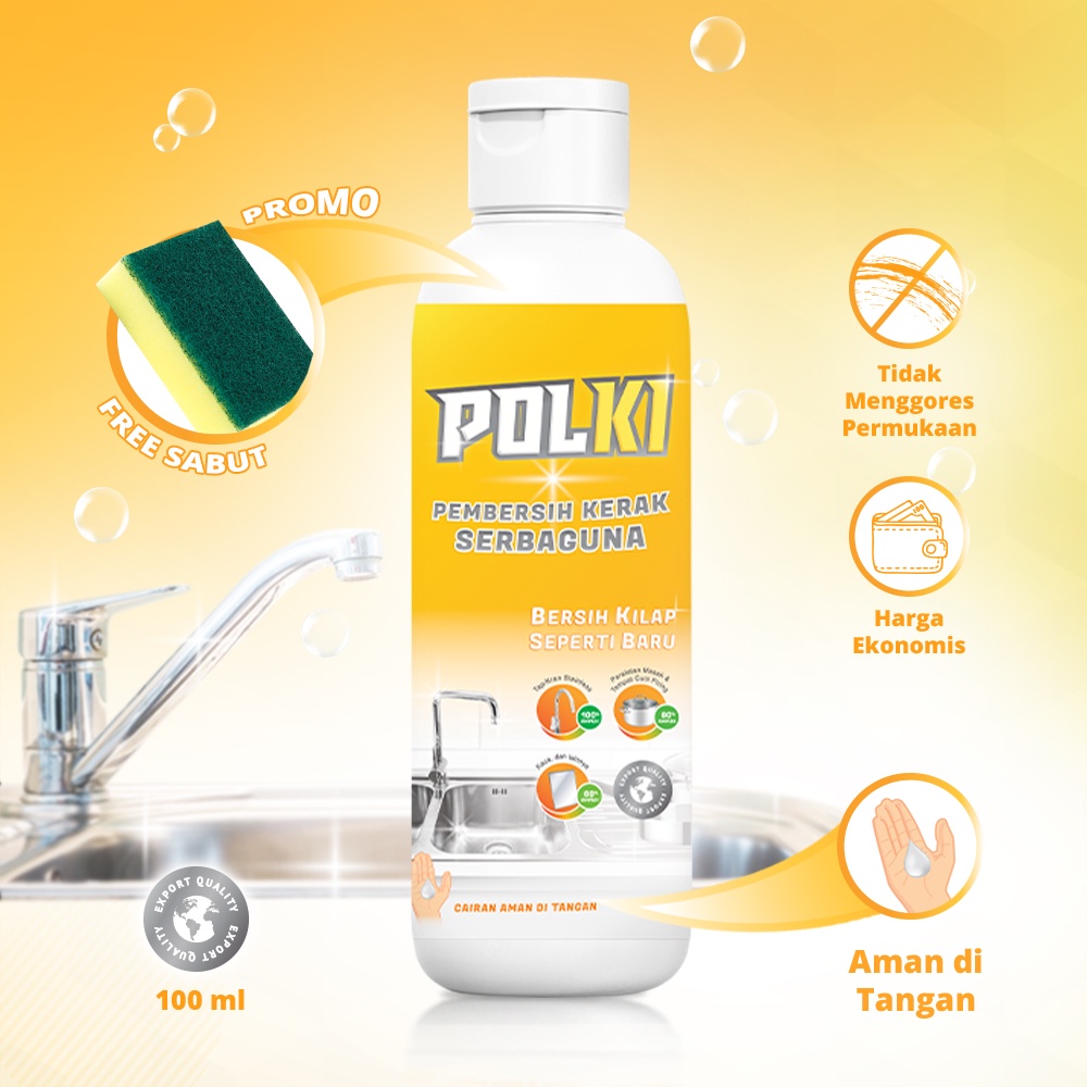 (FREE ITEM) POLKI PEMBERSIH NAT DAN KERAMIK UKURAN 500ML