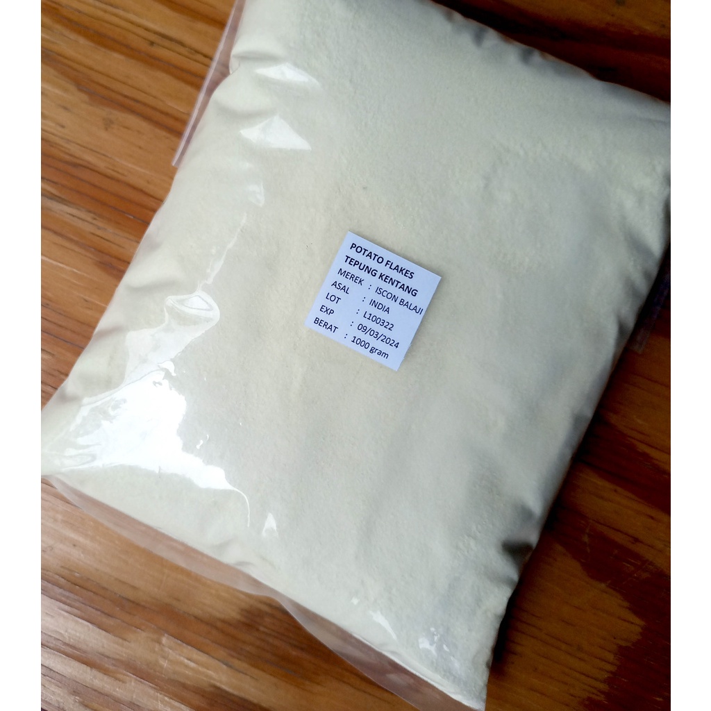 

Tepung Kentang Potato Flakes HALUS Iscon Balaji India 500 gram Impor Halal MUI Berkualitas Bahan Long Potato Mashed Potato Perkedel dll