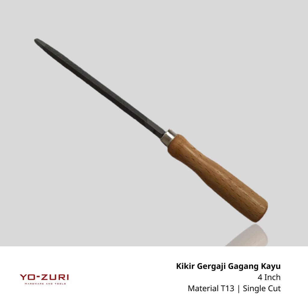 Kikir Gergaji Segitiga Slim Taper 4 Inch YOZURI