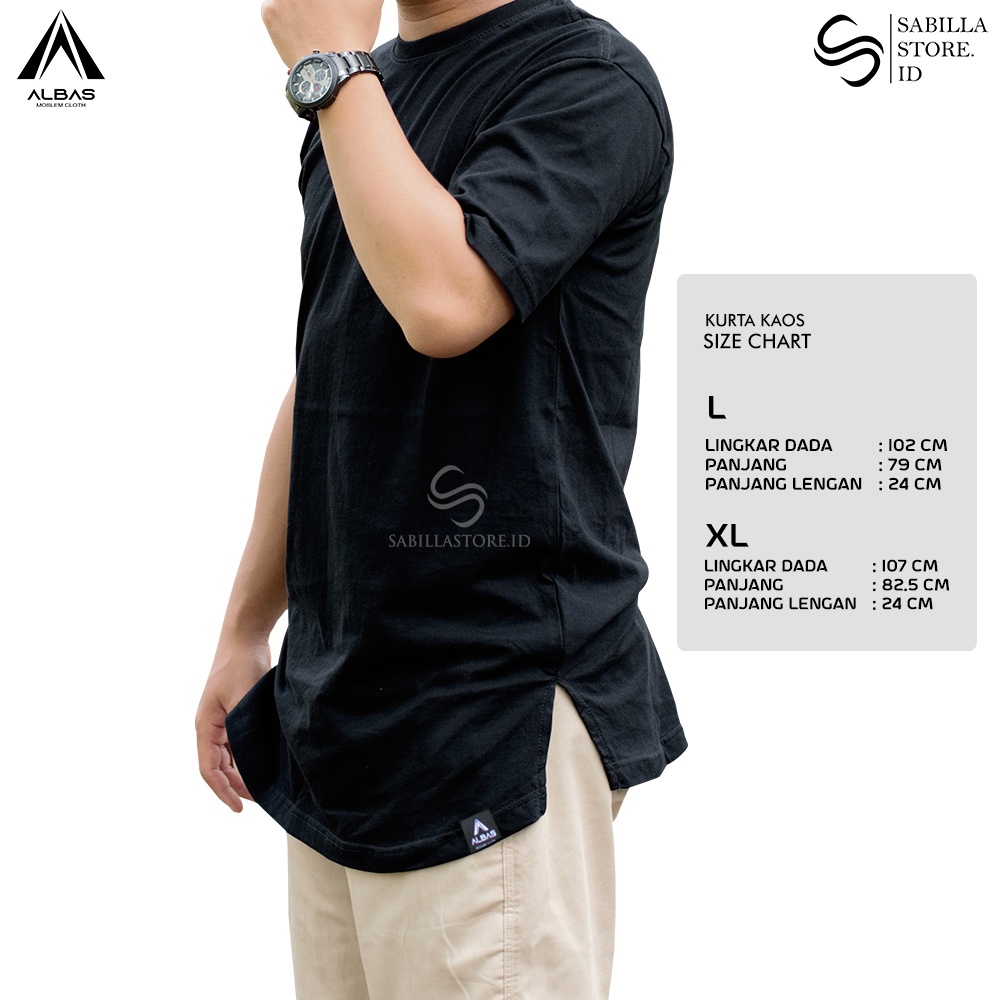 ALBAS Kurta Kaos &quot; Alta &quot; Combed 24s / Kurta Lengan Pendek / Kurta Premium