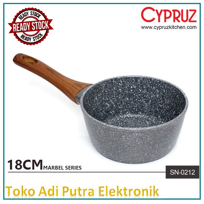 SN-0212 Cypruz Sauce Pan Induksi Marble Diamer 18cm Anti Lengket