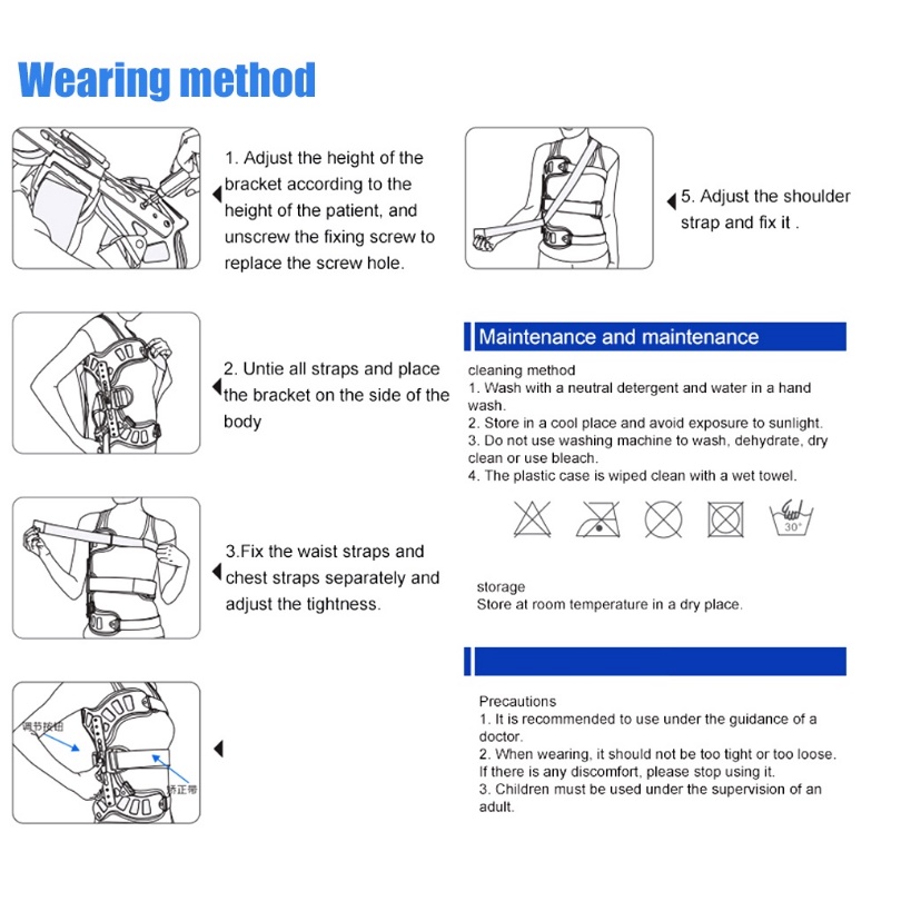 ⚡Ober scoliosis brace tandu orthosis fiksasi tulang belakang pasca operasi penjepit fiksasi skoliosis lumbar Disesuaikan Untuk Pemulihan
