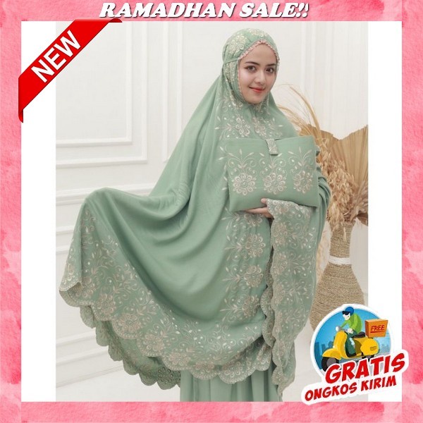 Mukena Dewasa Bahan Adem Halus Lembut Terbaru 2023 Mukenah Wanita Muslimah Nagita Slavina Lebaran Re
