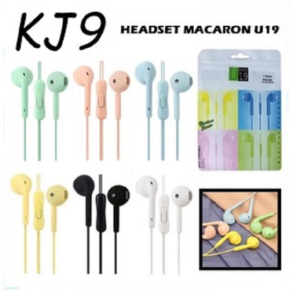 HEADSET MACARON U19 / HANDSFREE U19 MACARON HIFI EXTRA BASS MATTE