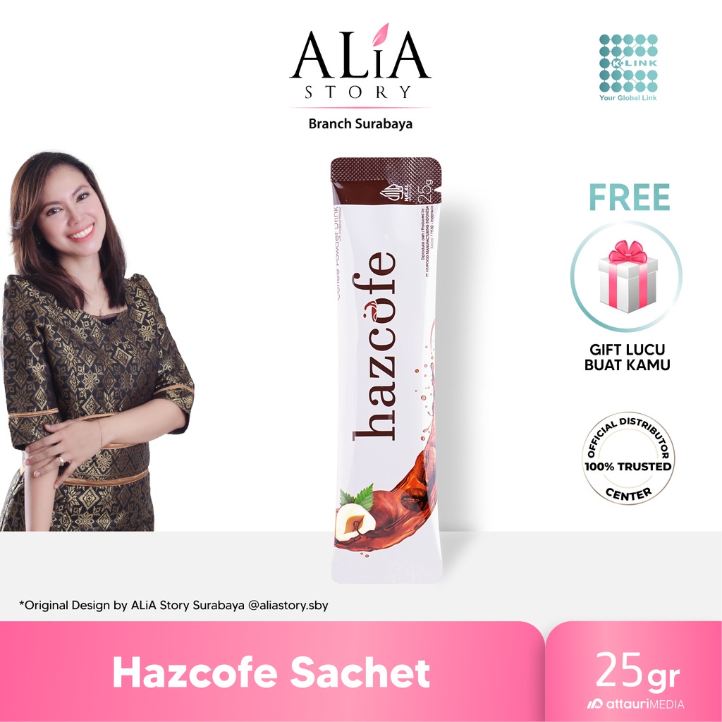 

HazCofe Kopi Hazelnut (1 Sachet) Biji Kopi Robusta pilihan Ekstrak Hazelnut dan Gula Aren Original By K Link | ALiA Story Surabaya