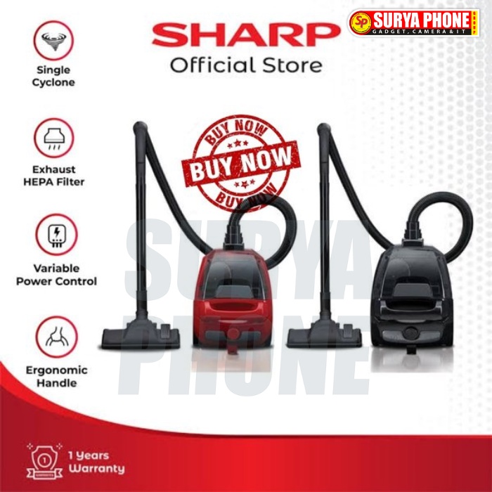 Sharp Vacuum Cleaner EC-NS18-RD/BK 450 Watt