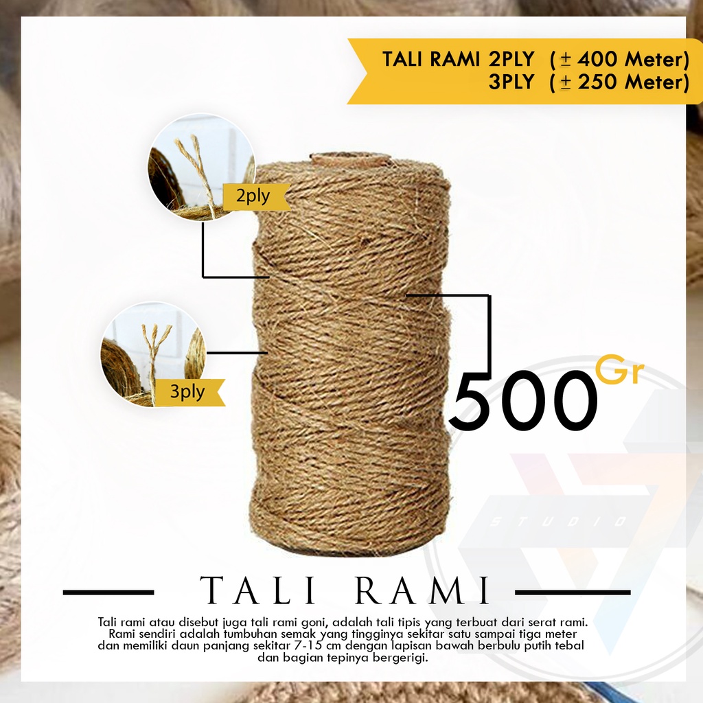 Tali Rami Goni 2ply 400m / 3ply 250m berat 500gr