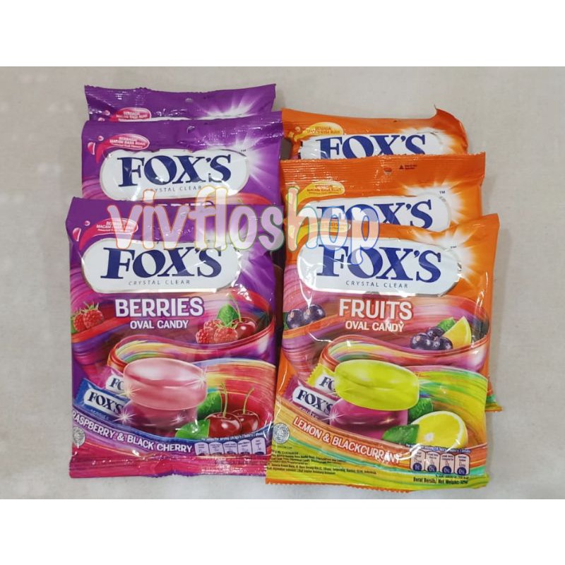 

Permen Fox / Permen Foxs Oval Fruits & Foxs Berries Kemasan Bag 120 gram