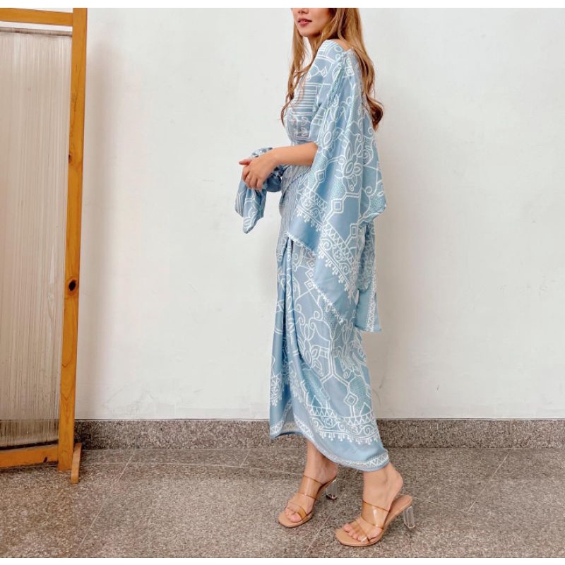 Ablecouture Setelan Rok Batik Kaftan Jumbo Bigsize Pesta Ladore Set 9-280