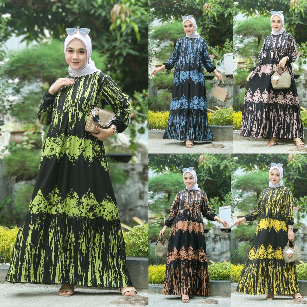 Gamis Rayon Premium NADEEVA Gamis Kekinian by Bakul Daster