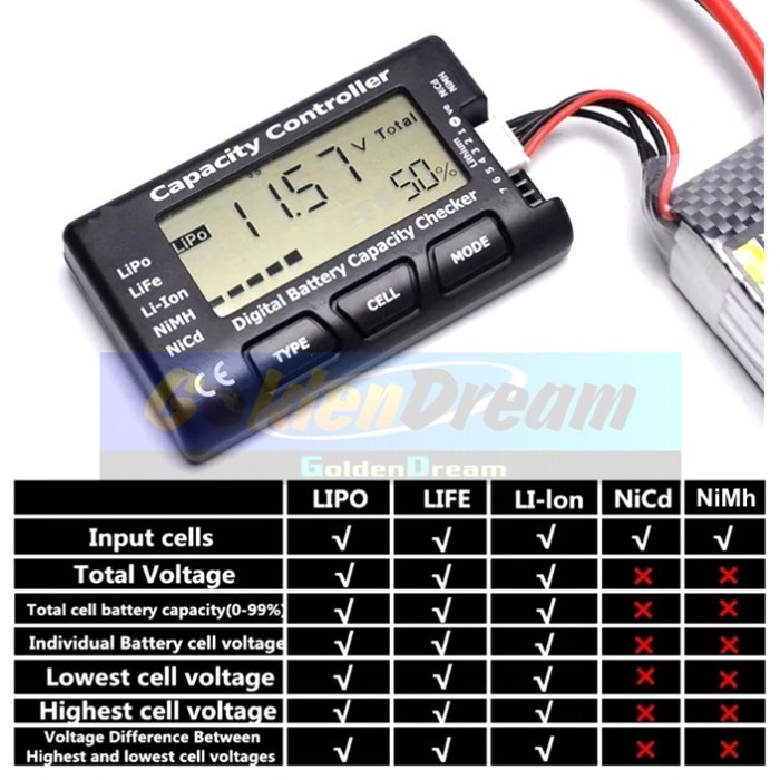 Cellmeter 7 Digital Battery Capacity Checker Controller Tester