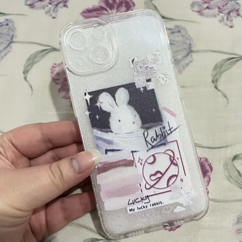 Soft Case Iphone 13 Bunny Space Clear Transparant