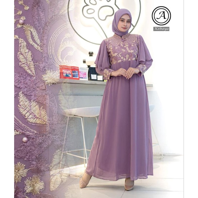 Gamis Kaila Tile Two Tone Kombinasi Seruty Baby Doll| Gamis Kondangan| Gamis Tile Two Tone| Gamis Pesta| Gamis Lebaran| Gamis Lamaran| Gamis wisuda| Gamis| Gamis Cantik| Gamis Kebaya