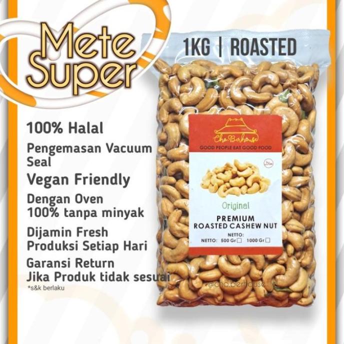 

1Kg Kacang Mete Mede Super Oven Panggang Roasted Cho.Berhouse Wonogiri Cheeksredstore