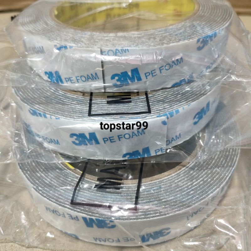 Lakban Double Tape 3M PE Foam Isolasi Busa Bolak Balik 20MM X 4.5M Lakban Dabel Tip