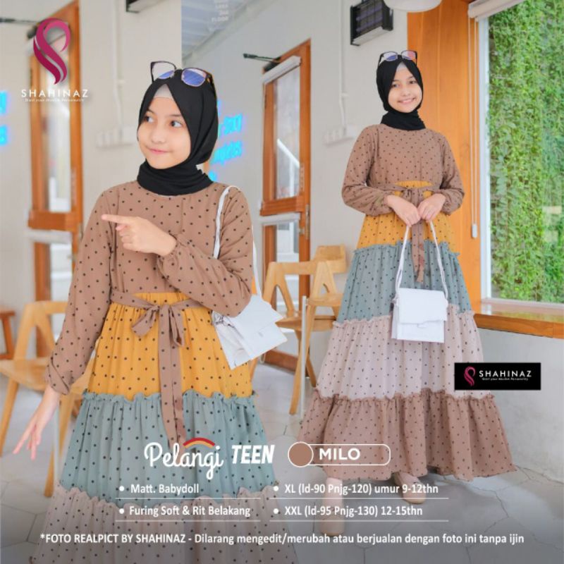 Luisi Teen Gamis Remaja ABG Polos Usia 11 Tahun Ke Atas Bahan Toyobo Ori Naura Solo