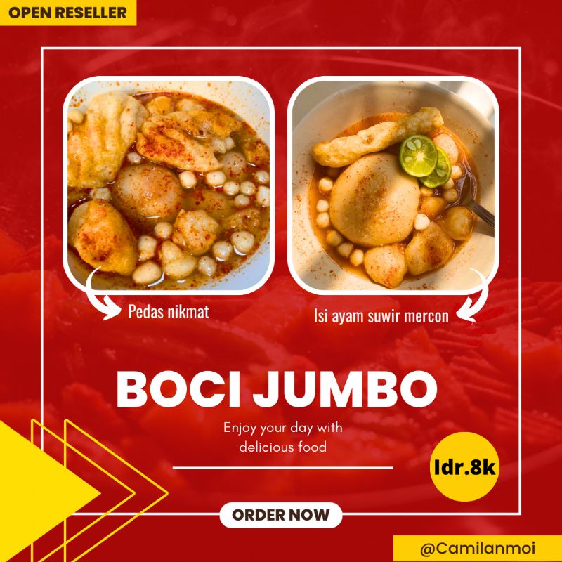 

PO 2 HARI‼️ Boci Jumbo By Mama Moi (isi ayam mercon)