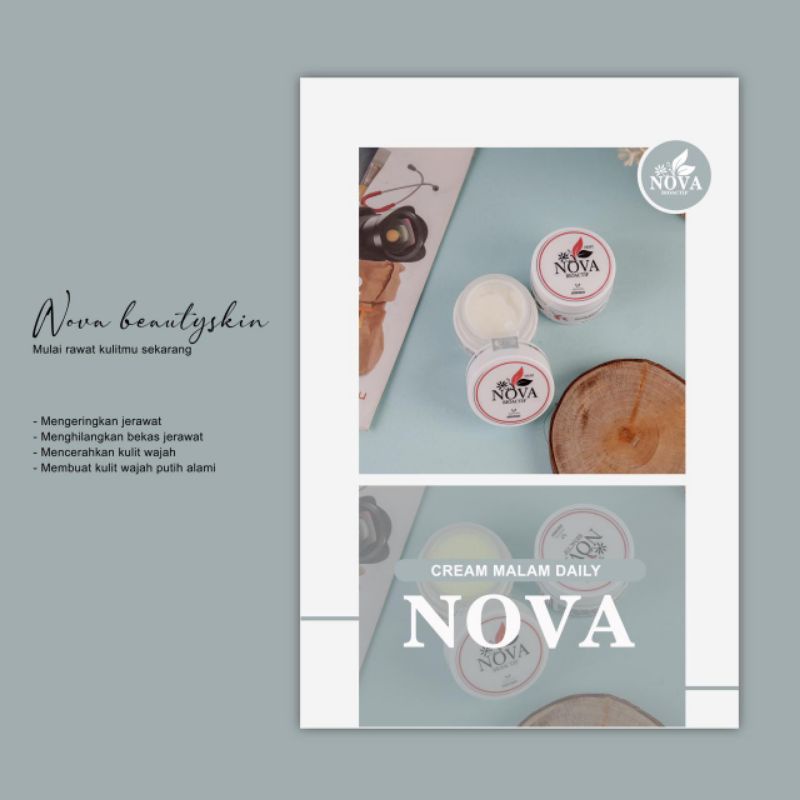 NOVA BEAUTYSKIN_KRIM MALAM DAILY ECER_SKINCARE TERMURAH DAN TERLARIS_SKINCARE WANITA_KECANTIKAN WANI